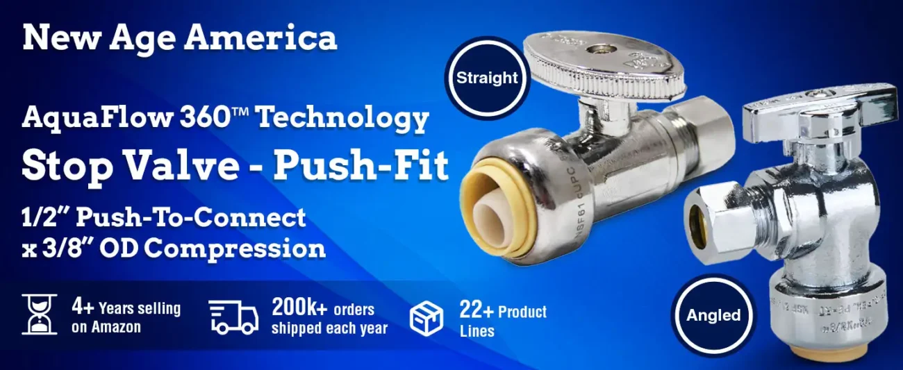 STOP VALVE - PUSH-FIT - DESKTOP