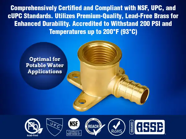 PEX FITTINGS - MOBILE - DROP EAR ELBOW