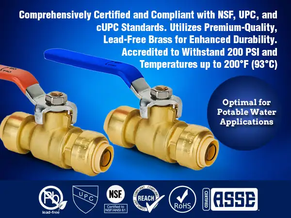 BALL VALVE - PUSH-FIT - MOBILE