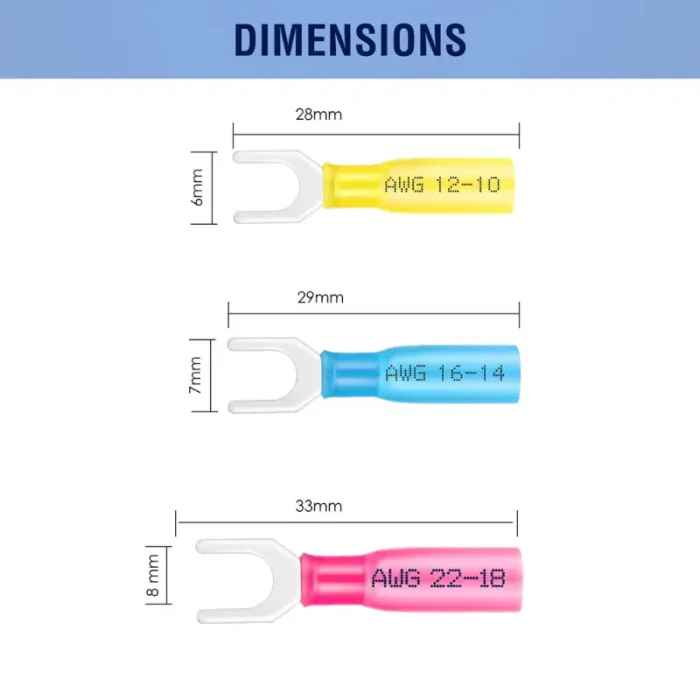 Heat Shrink Fork Connectors