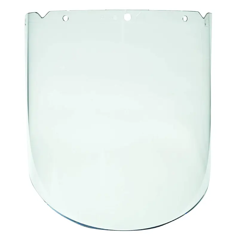 10115844 MSA 10115844 V-Gard Heavy-Duty Molded Polycarbonate Visor Anti-Fog/Anti-Scratch – Clear, 9.25" x 17" x 0.98" - Image 1