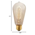Bulbrite 134018 40W Incandescent ST18 Nostalgic Bulb, 2200K Warm White, Antique Finish, Hairpin Filament, E26 Base - Image 2