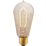 Bulbrite 134018 40W Incandescent ST18 Nostalgic Bulb, 2200K Warm White, Antique Finish, Hairpin Filament, E26 Base