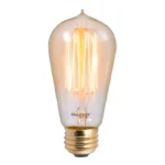 Bulbrite 136019 ST18 Nostalgic Antique Incandescent Light Bulb, 60W, 2200K, E26 Medium Base