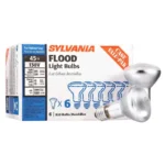 LEDVANCE Sylvania 15676 Directional R20 Incandescent Lamp – 45W, E26 Medium Base, Warm White - 6 Pack