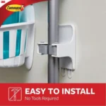 3M 17007-S6NA Command Broom Gripper, White/Gray - 6 Pack - Image 3