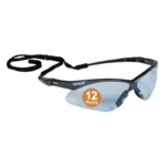 Kleenguard 19639 V30 Nemesis Safety Glasses, Light Blue Lenses with Blue Frame - 12 Pairs - Image 2