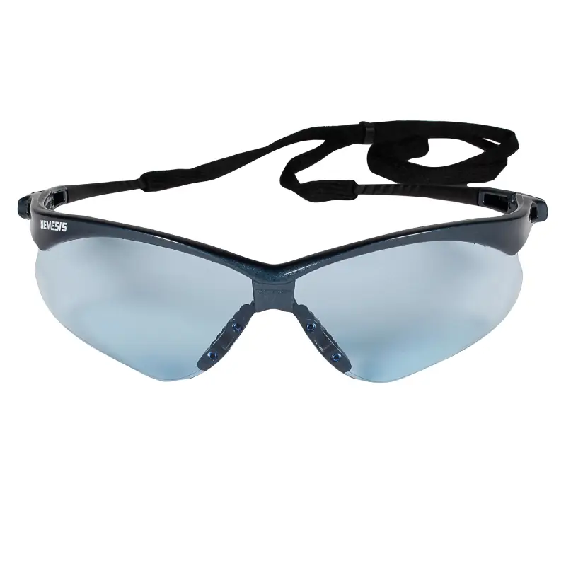 19639 Kleenguard 19639 V30 Nemesis Safety Glasses, Light Blue Lenses with Blue Frame - 12 Pairs - Image 1