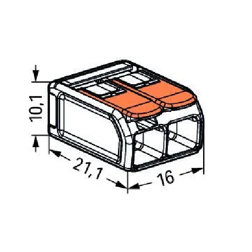 221-2401 - WAGO 221-2401 - Lever Nut Inline Butt Splice Connector