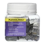 Platinum Tools 202020J EZ-RJ45 STP Cat5e/6 Connector Int. Ground, Pack of 50 - Image 2