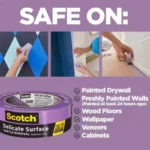 3M 2080-24EC Scotch Delicate Surface Painter's Tape, 0.94 in x 60 yd - Image 4