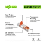 WAGO 221-2401 Inline Splicing Connector - 221 Series 12 AWG Lever Connector - Image 4