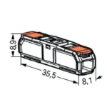 WAGO 221-2401 Inline Splicing Connector - 221 Series 12 AWG Lever Connector - Image 6