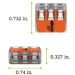 WAGO 221-413 Compact Splicing Connector - 221 Series 12 AWG Lever Connector - Image 8
