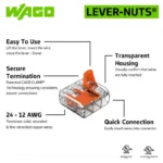 WAGO 221-413 Compact Splicing Connector - 221 Series 12 AWG Lever Connector - Image 4
