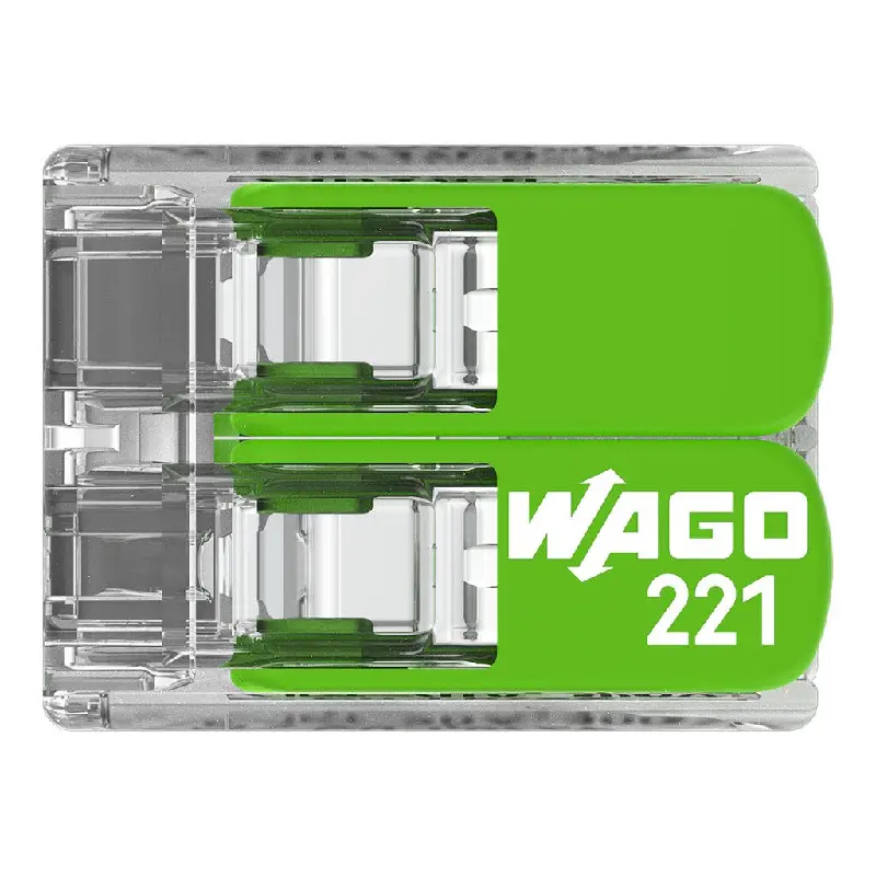 221-422.2 WAGO 221-422 Green Range Compact Splicing Connector - 221 Series 12 AWG Lever Connector - Image 4
