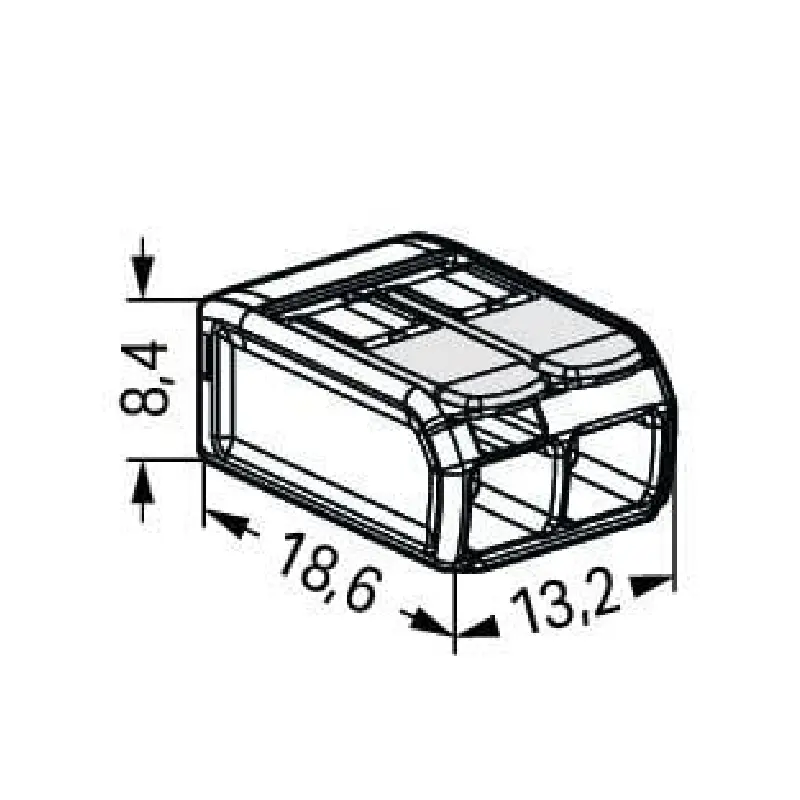 221-482.3 WAGO 221-482 Ex Range Compact Splicing Connector - 221 Series 12 AWG Lever Connector - Image 5