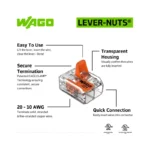 WAGO 221-612 Compact Splicing Connector - 221 Series 10 AWG Lever Connector - Image 4