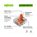WAGO 221-613 Compact Splicing Connector - 221 Series 10 AWG Lever Connector - Image 4