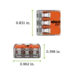 WAGO 221-613 Compact Splicing Connector - 221 Series 10 AWG Lever Connector - Image 7