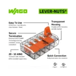 WAGO 221-615 Compact Splicing Connector - 221 Series 10 AWG Lever Connector - Image 4