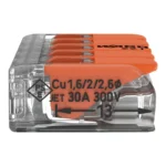 WAGO 221-615 Compact Splicing Connector - 221 Series 10 AWG Lever Connector - Image 3