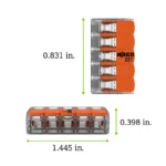 WAGO 221-615 Compact Splicing Connector - 221 Series 10 AWG Lever Connector - Image 7