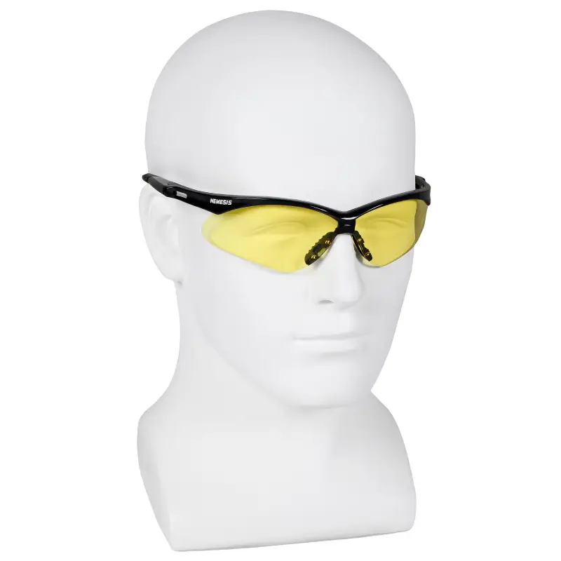 25659 (2) Kleenguard 25659 V30 Nemesis Safety Glasses, Amber Lenses with Black Frame  - 12 Pairs - Image 3