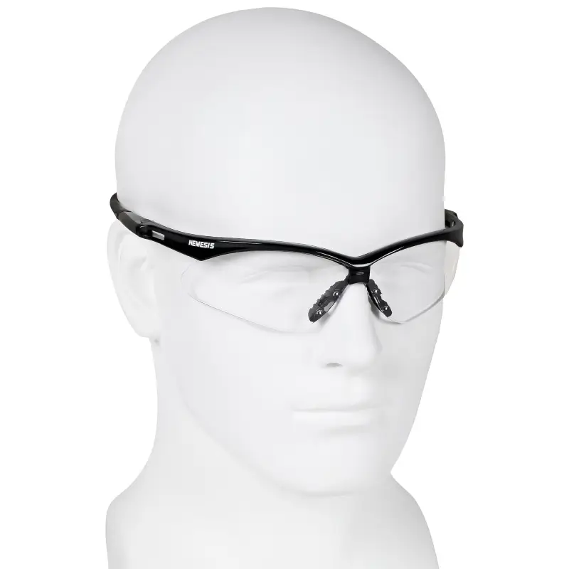 25676.2 Kleenguard 25679 V30 Nemesis Safety Glasses, Anti-Fog Coating, Clear Lenses with Black Frame  - 12 Pairs - Image 3