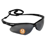 Kleenguard 25688 V30 Nemesis Safety Glasses, Smoke Mirror with Black Frame - 12 Pairs - Image 2