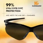 Kleenguard 25688 V30 Nemesis Safety Glasses, Smoke Mirror with Black Frame - 12 Pairs - Image 3