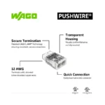 WAGO 2773-402 Compact Pushwire Connector - 2773 Series 12 AWG Push Connector - Image 4