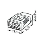 WAGO 2773-402 Compact Pushwire Connector - 2773 Series 12 AWG Push Connector - Image 5