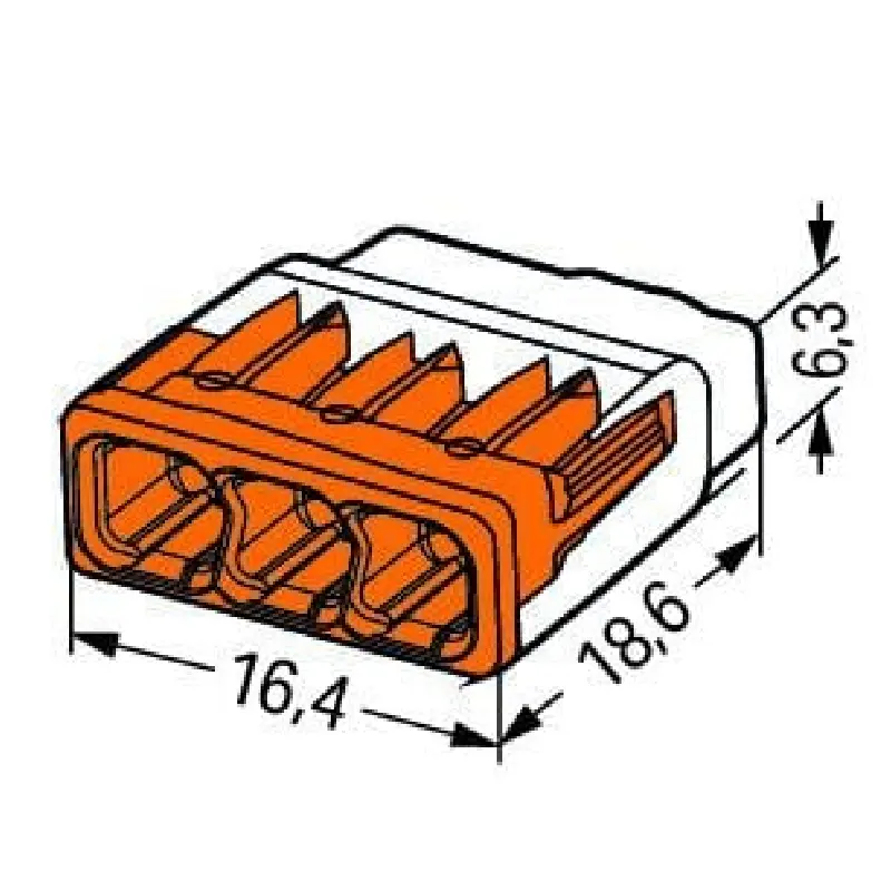 2773-403.4 WAGO 2773-403 Compact Pushwire Connector - 2773 Series 12 AWG Push Connector - Image 6