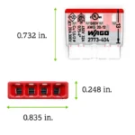 WAGO 2773-404 Compact Pushwire Connector - 2773 Series 12 AWG Push Connector - Image 8