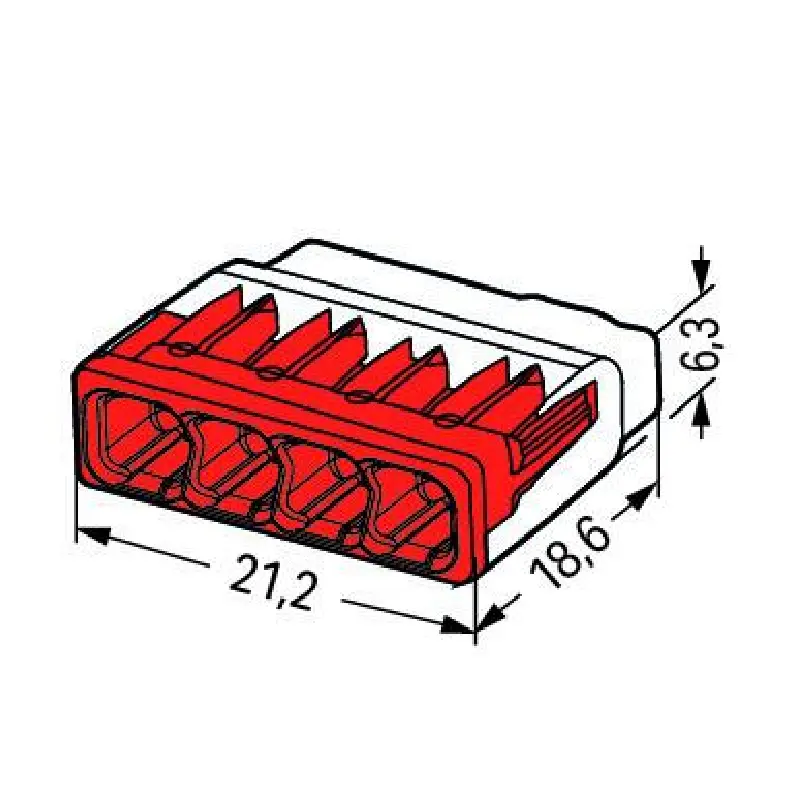 2773-404.4 WAGO 2773-404 Compact Pushwire Connector - 2773 Series 12 AWG Push Connector - Image 6
