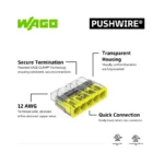 WAGO 2773-405 Compact Pushwire Connector - 2773 Series 12 AWG Push Connector - Image 4