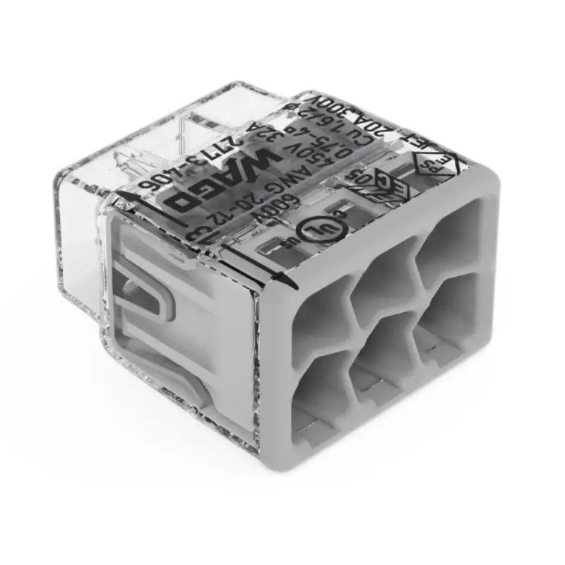 2773-406-1.webp WAGO 2773-406 Compact Pushwire Connector - 2773 Series 12 AWG Push Connector - Image 1