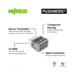 WAGO 2773-406 Compact Pushwire Connector - 2773 Series 12 AWG Push Connector - Image 4