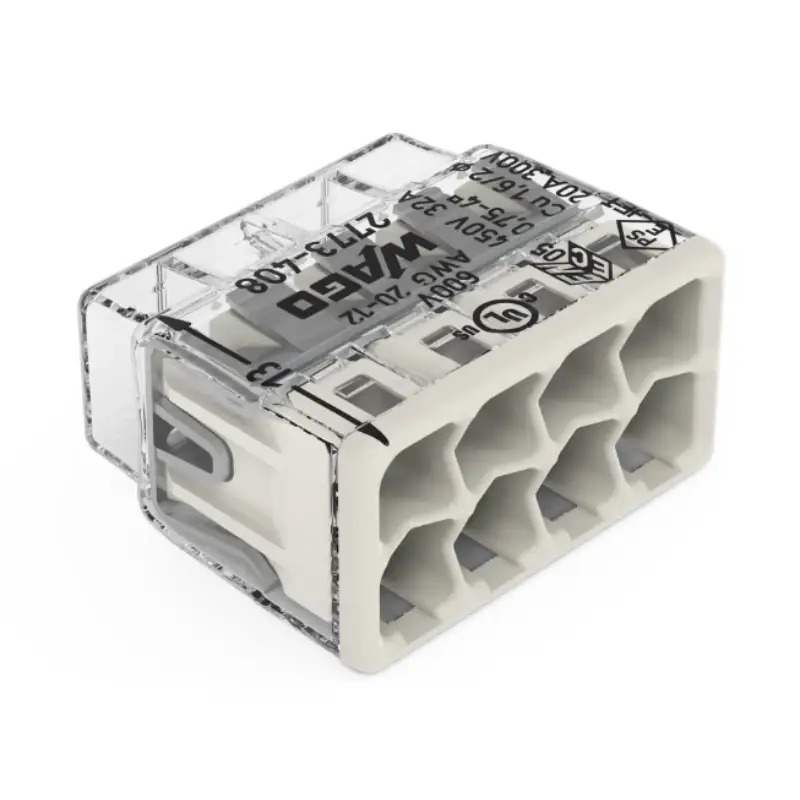 2773-408-1.webp WAGO 2773-408 Compact Pushwire Connector - 2773 Series 12 AWG Push Connector - Image 1