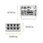 WAGO 2773-408 Compact Pushwire Connector - 2773 Series 12 AWG Push Connector - Image 8