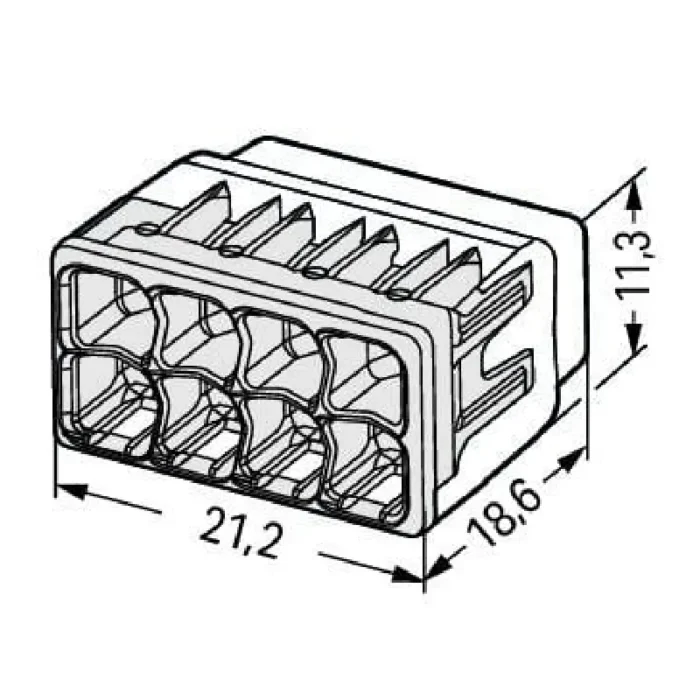 WAGO 2773-408 Compact Pushwire Connector - 2773 Series 12 AWG Push Connector - Image 6