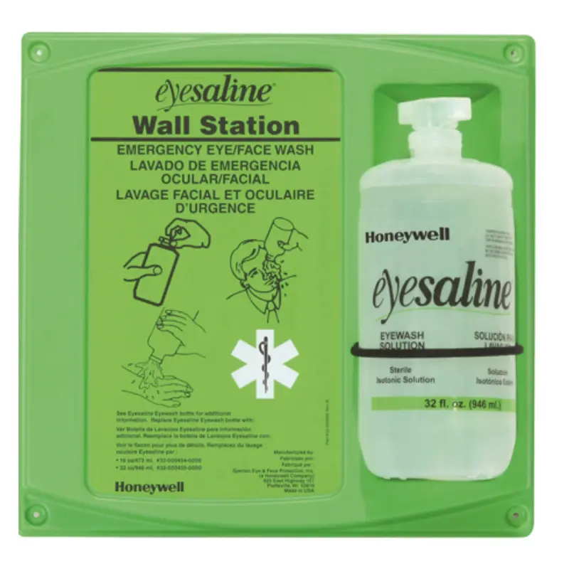 32-000460-0000.webp Honeywell Fendall 32-000460-0000 Single Eyewash Wall Station, Includes 16 Ounce Bottle - Image 1