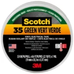 3M 10851 Scotch 35 Vinyl Electrical Tape Green, 0.75 in x 66 ft