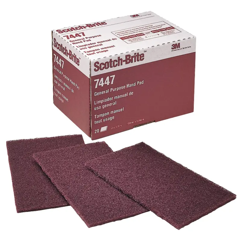 3M 7447 3M 7447 Scotch-Brite General Purpose Hand Pads 6" x 9" - 20 Pack - Image 1