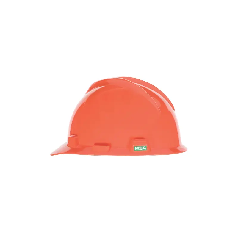 475361 MSA 475361 V-Gard Slotted Cap, Orange, w/Fas-Trac III Suspension - Image 1