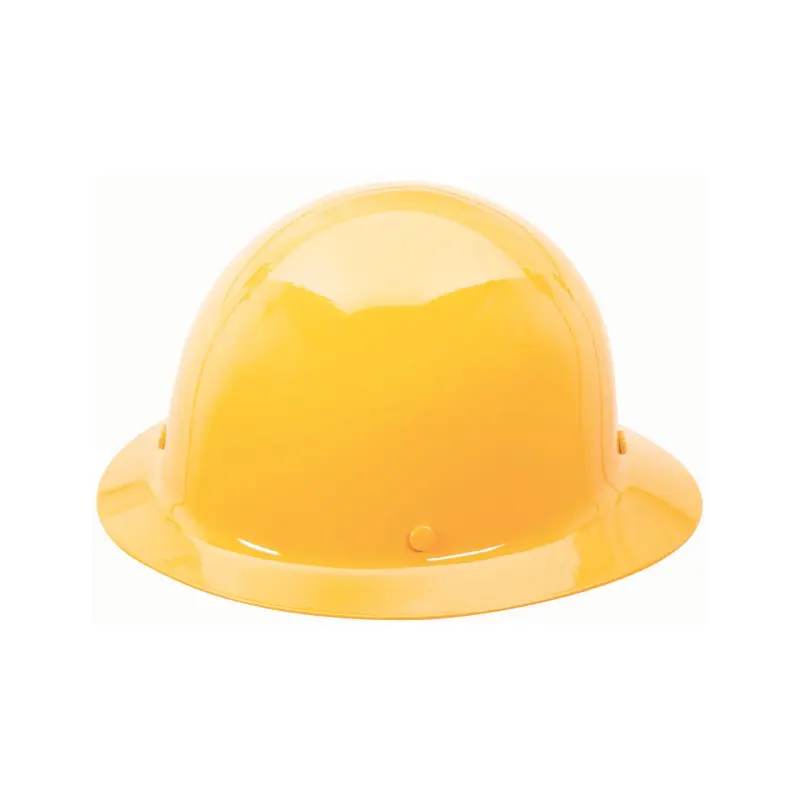 475409 MSA 475409 Skullgard Full Brim Hard Hat Yellow w/ Fas-Trac III Suspension, Standard - Image 1