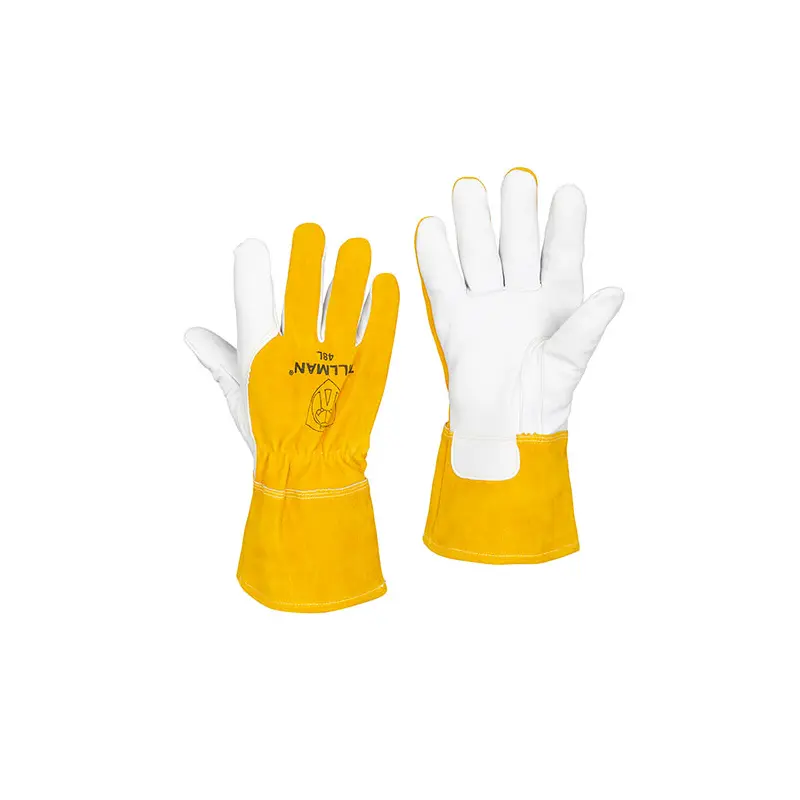 48 Tillman 48 Top Grain Goatskin/Cowhide Cotton Fleece Lined MIG Gloves  - Size 8 - M - Pair - Image 1