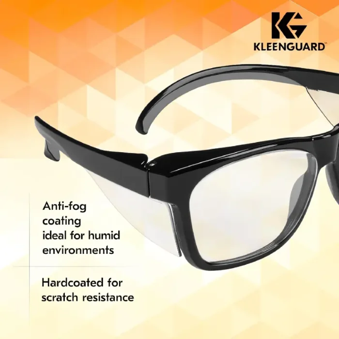 Kleenguard 49309 V30 Maverick Safety Glasses - Clear Lens - Black - Anti-Fog - Image 2