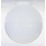 Satco 50-144 Sprayed Glossy White Ball Shade; Diameter 8 inch; Fitter 4 inch